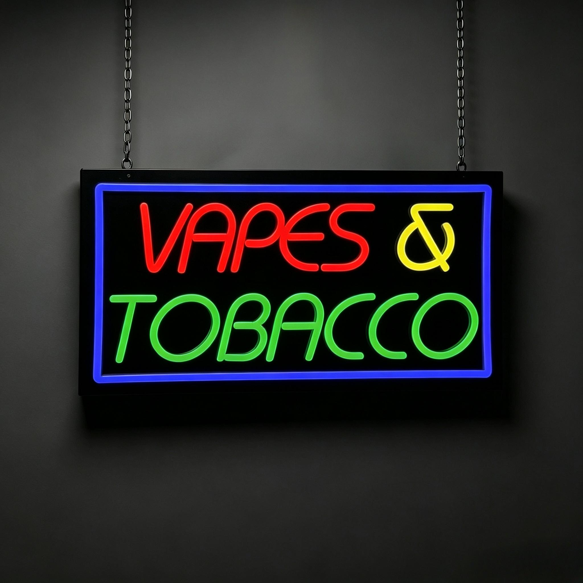 Vaping Store - Insegna al neon a tema tabacco